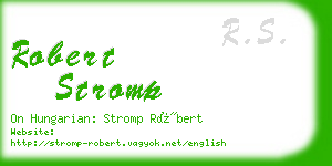 robert stromp business card